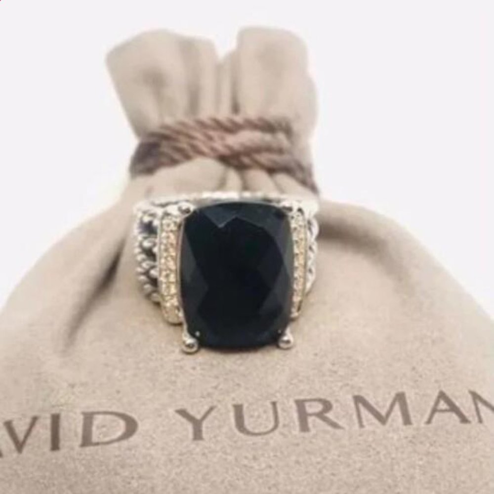 💥D.Yurman💥 16x12 Black Onyx Wheaton Ring / Size 7 - Picture 2 of 3